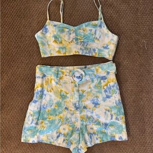 Christian Lacroix Linen Blend Shorts Set